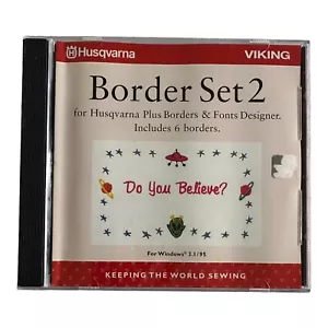 Border Set 2 Husqvarna Viking Plus Borders & Font Designer Software for Windows - Picture 1 of 4