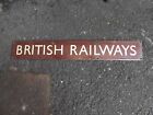 BR(W) BRITISH RAILWAYS Station Poster Header Enamel Sign Railway Plate