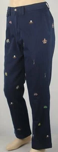 Polo Ralph Lauren Varsity Bulldog Crest Classic Fit Flat Front Pants NWT - Picture 1 of 1