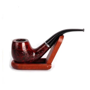 High Quality Resin Imitation Wood Vintage Pipe Tobacco Cigarette Smoking Pipes - Picture 1 of 10