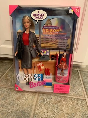 Barbie Mujer Trabajadora con CD-ROM Rubia Nº 20548 NRFB Foto 1 de 2