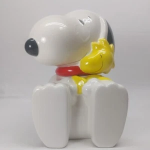Tarro de galletas Snoopy vintage tarro de galletas de cerámica de cacahuetes Gibson Overseas Inc RARO - Imagen 1 de 16