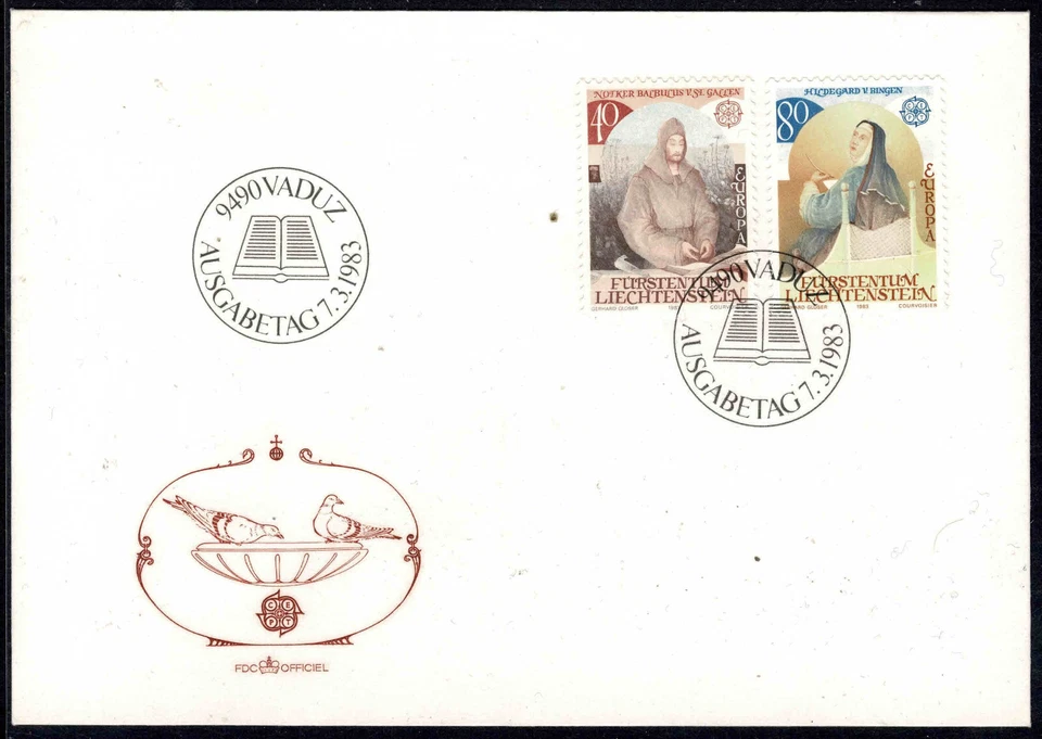 Liechtenstein 1983 EUROPA Stamps - Inventions  - Set Of Two Stamps - Mint - Image 1 of 1