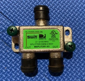 DirecTV Splitter SWM 2-Way GREEN LABEL 2-2150 MHz MSPLIT2R1-03 - Picture 1 of 4