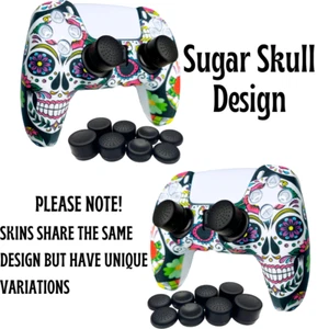 PS5 Controller Skin | Silicone Protector Cover Sugar Skull 2PK Skins - Picture 1 of 4