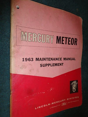 Mercury Meteor 1963/Ford Fairlane 1963 suplemento manual de tienda/supp libro de tienda Foto 1 de 4
