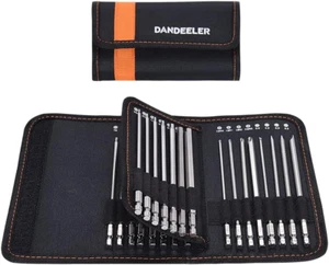 Juego de 30 puntas de seguridad extralargas de 6 piezas, Torx, hexagonales, ranu - Imagen 1 de 12