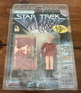 GRACE LEE WHITNEY SIGNED 1996 JANICE RAND ACTION FIGURE + CARD STAR TREK + CASE