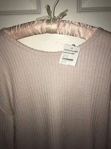 NEW tags Lush Nordstrom Soft Pink Ribbed Wrap Back Sweater Size Small NWT $42. - Picture 1 of 10