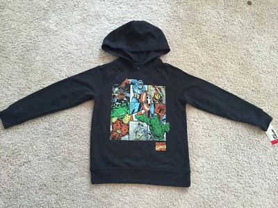 New Epic Threads Boys Marvel Comics Pullover Hoodie Black. Size S - Image 1 of 2