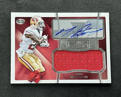 2015 Donruss Signature Series MIKE DAVIS Rookie Patch Auto SAN FRANCISCO 49ers - Image 1 of 2