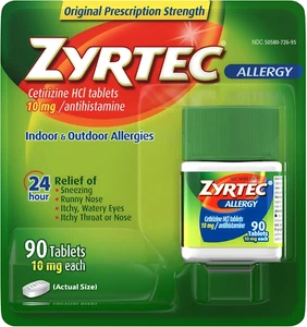 24 Hour Allergy Relief Tablets - 10Mg, 90 Ct - Picture 1 of 12