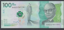Colombia 100000 Pesos  2016 AU-UNC P. 463,  Banknote, Uncirculated