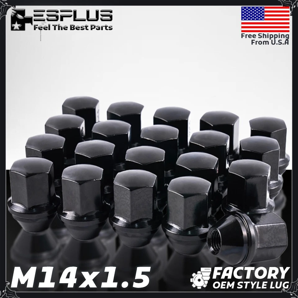 24Pc Jeep OEM Lug Nut Black M14x1.5 Fit 2022-Latest Wagoneer/Grand Wagoneer - Image 1 of 4