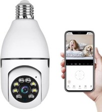 Dadzone 360° 1080P Panoramic IP IR Wi-Fi E27 Light Bulb Camera - White