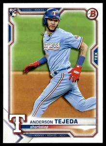 2021 Bowman Anderson Tejeda Rookie Texas Rangers #33 - Picture 1 of 2