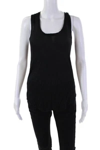 ATM Womens Sleeveless Scoop Neck Pullover Stretch Tank Top Black Size S - Picture 1 of 5