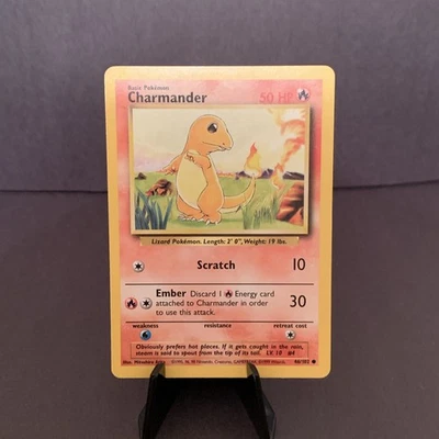 Pokemon TCG: Charmander 069/130 Base Set Ilimitado Común LP WOTC DE COLECCIÓN 1999 Foto 1 de 2