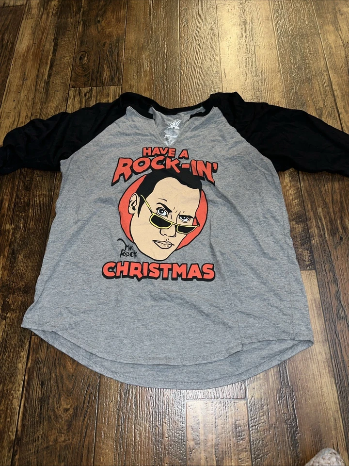 Torrid 2 (2X 18/20) The Rock Rock-In Christmas WWE Holiday Raglan T Shirt - Image 1 of 4