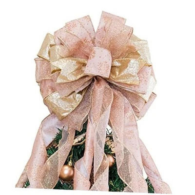 Christmas Tree Topper,Christmas Ornament with Circle tree topper Rose-gold - Image 1 of 4