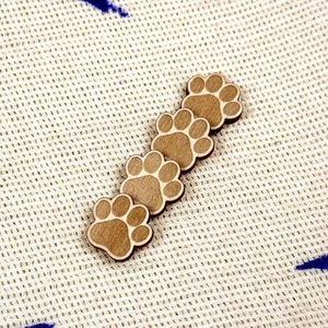 Wooden Paw Print Ear Stud Blanks For Jewellery Making Arts Crafts Supplies 13mm - Picture 1 of 4