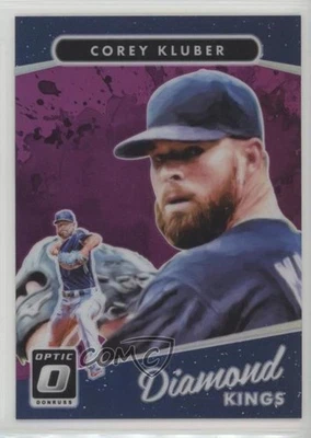2017 Panini Donruss Optic Diamond Kings Purple Prizm Corey Kluber #8 - Image 1 of 2