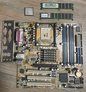 ASUS P4P800-VM Socket478 Motherboard + P4 2.4 GHz + 1GB RAM. TESTED. - Picture 1 of 10