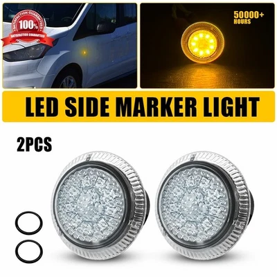 Luces LED delanteras laterales lente transparente ámbar para Ford Transit Connect 2010-21 Foto 1 de 4