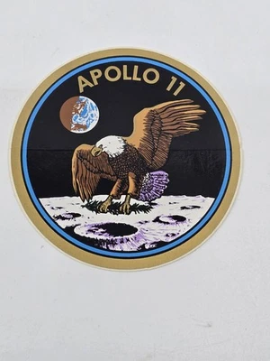 NASA Apollo 11 STICKER Moon Landing Original Eagle Earth USA 3.5 Inches - Image 1 of 3