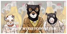 Original Fantastic Mr. Fox Art Print Poster Life Aquatic Royal Tenenbaums bluray