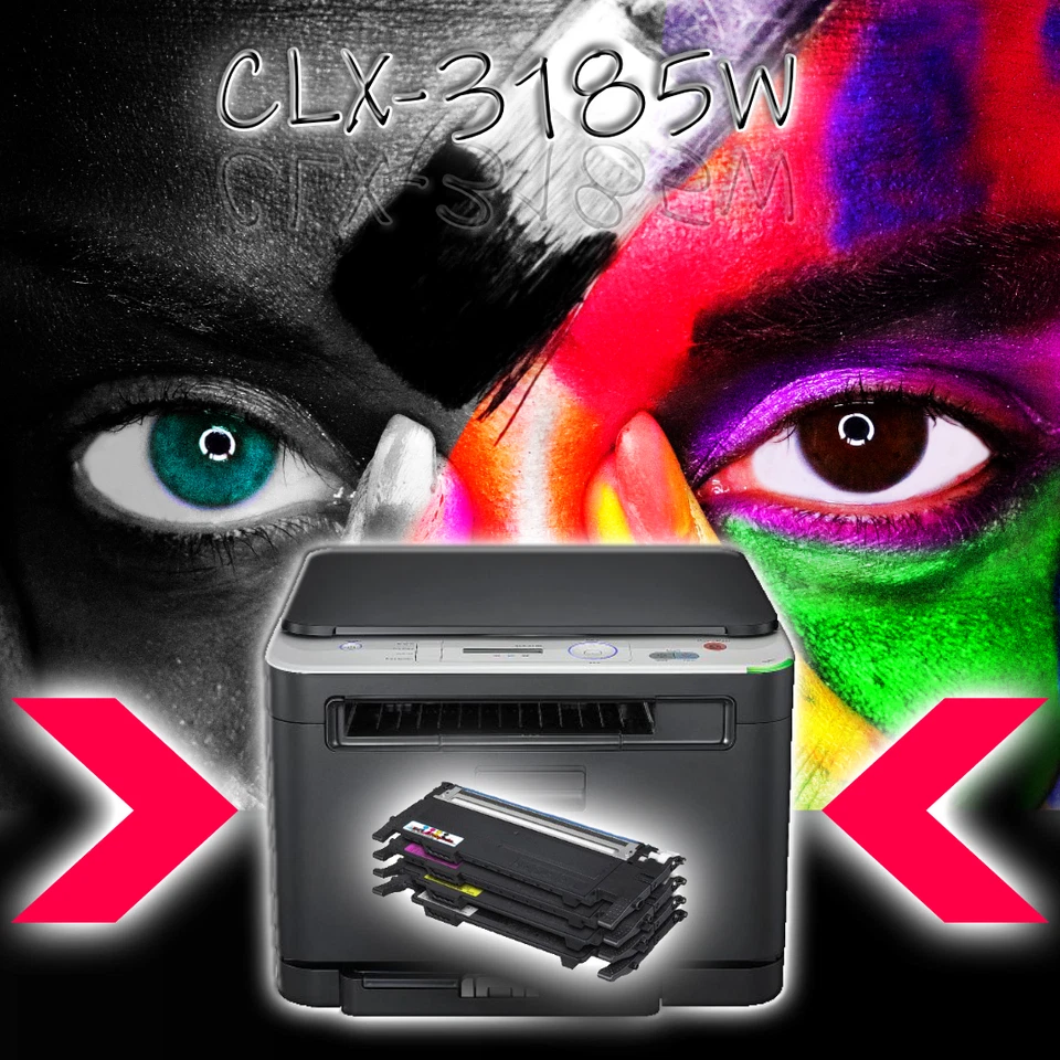 SAMSUNG Multifunktions-Farblaserdrucker CLX-3185W W-LAN inkl. neue Toner - Bild 1 von 1