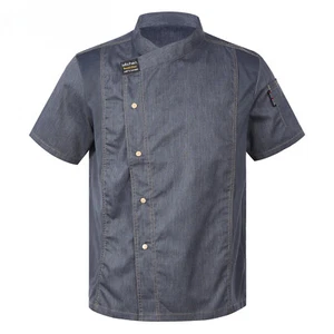 Mens Womens Unisex Chef Shirt Adults Kitchen Work Uniform Chef Coat Cook Jacket - Picture 1 of 20