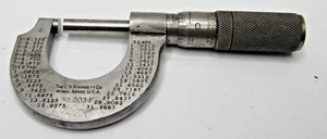 Starrett No. Pinzas micrómetros 203-F 0-1" con dedal fricción suave #CH - Imagen 1 de 6