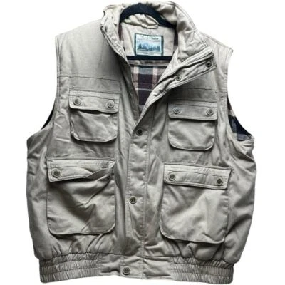 Field and Stream Flannel Quilted Hunting Vest Khaki XL - Image 1 of 4