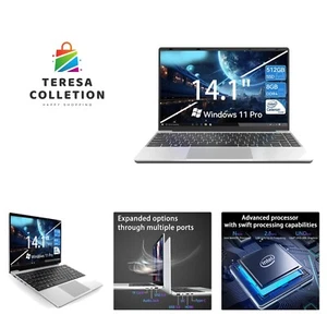 14.1 Inch Laptop, Win 11 Laptop Computer, 512GB SSD 8GB RAM, Intel Celeron N4... - Picture 1 of 8