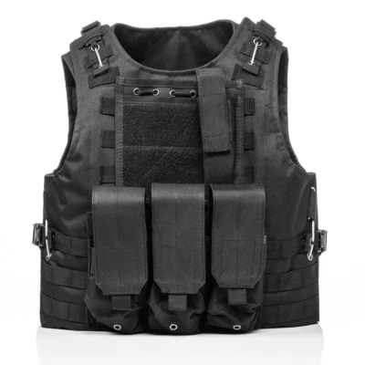 Tactical Military Vest Outdoor Airsoft Gun Paintball Hunting Plate Carrier Vest - Image 1 of 4