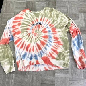 Womans Tie Dye Sweatshirt Fearless - Picture 1 of 3