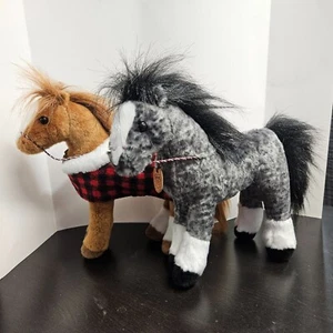 Breyer SHOWSTOPPERS PLUSH HORSE LOT Stuffed 11" HOLLY & GRAY ANDALUSIAN Awesome! - Picture 1 of 8