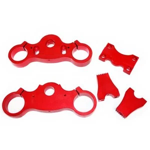 CNC ROJO 42mm 48mm Triple Abrazadera + 22mm Barra de Manija Abrazadera PIT PRO TRAIL BICICLETA DE TIERRA - Imagen 1 de 6