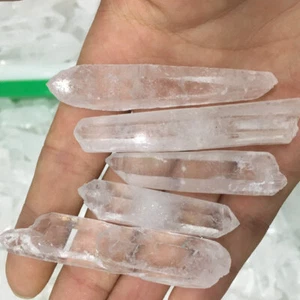 Natural Clear Quartz Crystal Point Stick Wand Raw Rough Gemstone Obelisk Healing - Picture 1 of 39