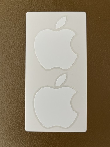 NEW White Apple Logo Sticker Decal - Genuine OEM Includes 2 Stickers ...