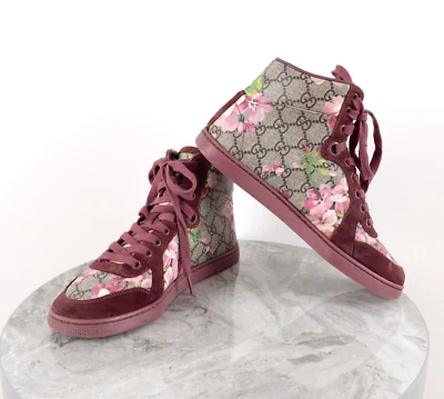 GUCCI Floral GG Monograma Zapatillas Altas US6 EU36 23CM Foto 1 de 4