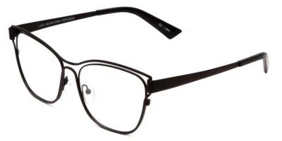Book Club Late Hesitation Unisex Cateye Semi-Rimless Reading Glasses Black 54 mm - Image 1 of 4