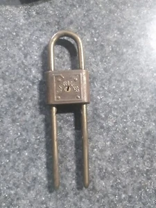 Antique Slaymaker Brass Bicycle Lock, No Key - Picture 1 of 2