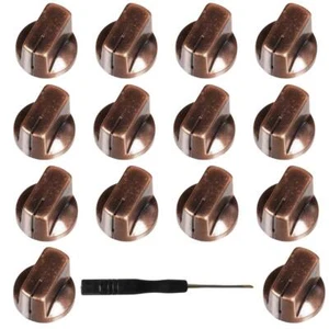 15 x Gitarrenverstärker Effekt-Pedal-Regler Davies 1510 Stil Zeigerknopf Set Schraube Bronze - Bild 1 von 6