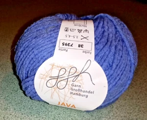 Hilo Grobhandel Hamburgo Hilo JAVA 85% Algodón - 50 g Hilo Azul - Imagen 1 de 3
