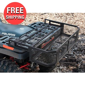 ATV Rear Drop Basket Storage Rack Steel Cargo Hauler Carrier Farmer Universal - Picture 1 of 7
