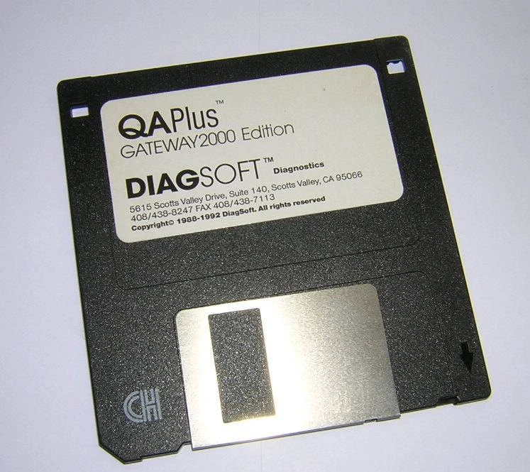 DiagSoft QAPlus Gateway2000 Utility Software Floppy Diskette DOS Vintage 1993 - Image 1 of 1