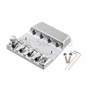 Chrome Bass Bridge & Tailpiece for 4 String Rickenbacker Style Bass - Picture 1 of 6