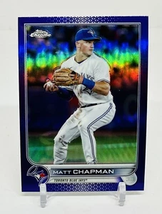 2022 Topps Chrome Update Matt Chapman Purple Refractor Toronto Blue Jays - Picture 1 of 2